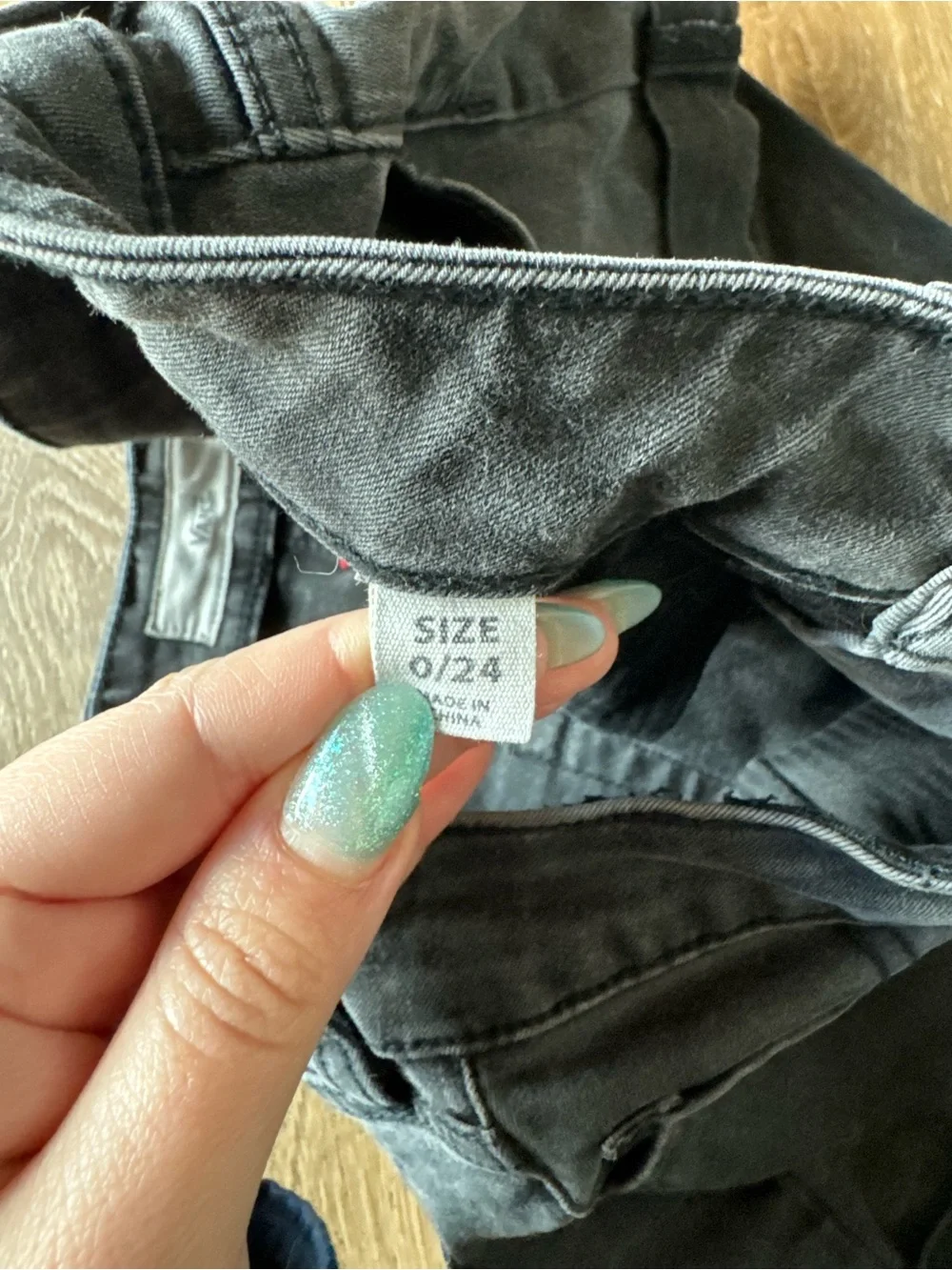 Vans Washed Black Denim Shorts
